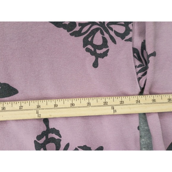 Wild Fable Women's L Purple Butterfly Print Hoodie Pullover Casual Fleece Top - Picture 5 of 13